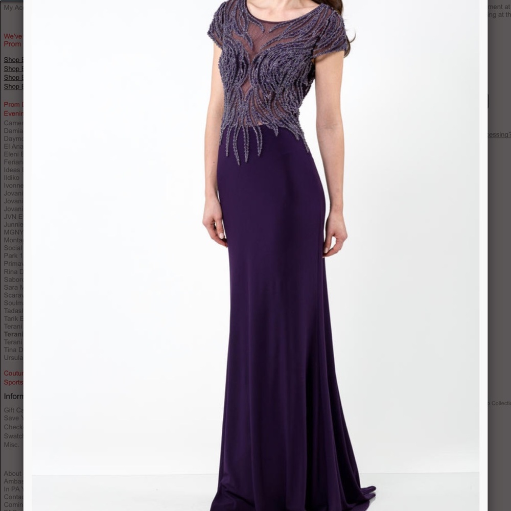 Terani couture eggplant gown